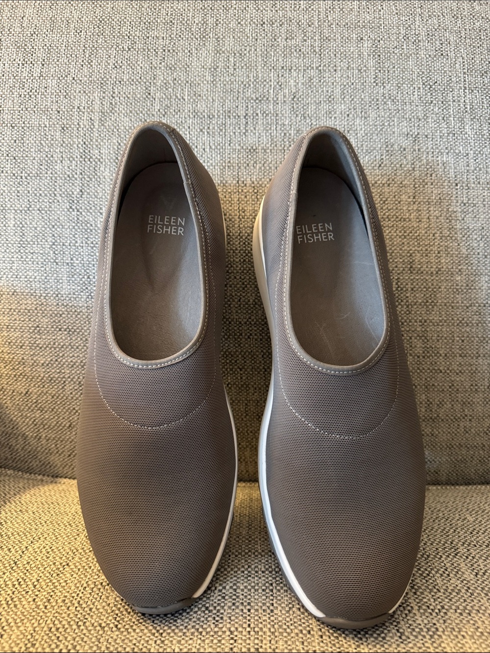 Eileen Fisher  Mesh Slip-Ons with White Soles
